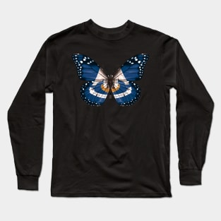 Louisiana Flag Butterfly - Gift for Louisianian From Louisiana LA Long Sleeve T-Shirt